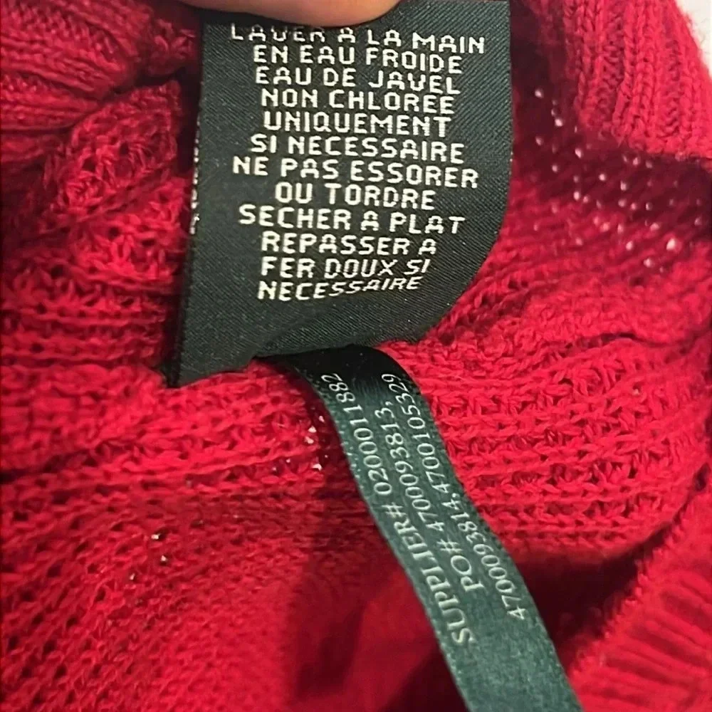 Lauren‎ Ralph Lauren Draw String Cowl Neck textured Sweater